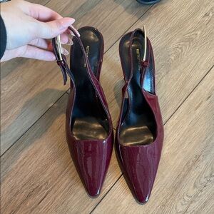 PrettyLittleThing Deep Red Patent Heels